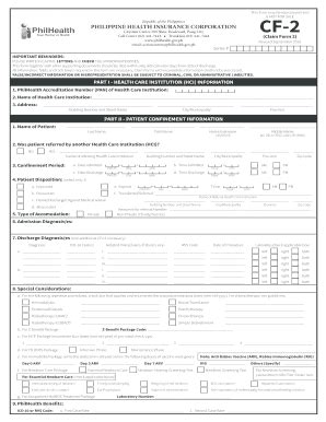 cf2 form philhealth|(Claim Form 2) revised November 2013 Series .